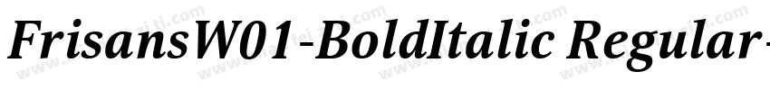 FrisansW01-BoldItalic Regular字体转换
